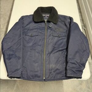 Polo Sport Ralph Lauren Navy Blue Sherpa Lined Jacket Men's Size Large